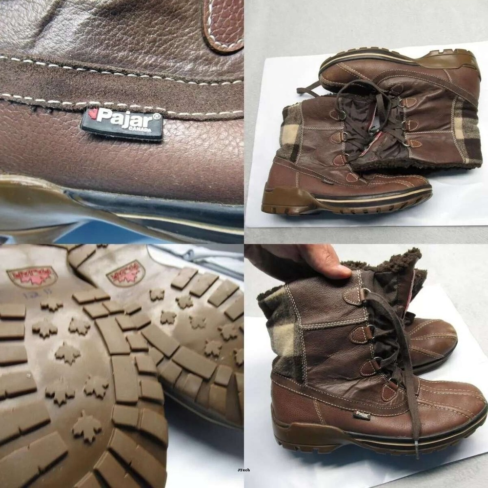 PAJAR Trooper Winter Boots Men 10-10.5 43 Brown Leather Waterproof Duck